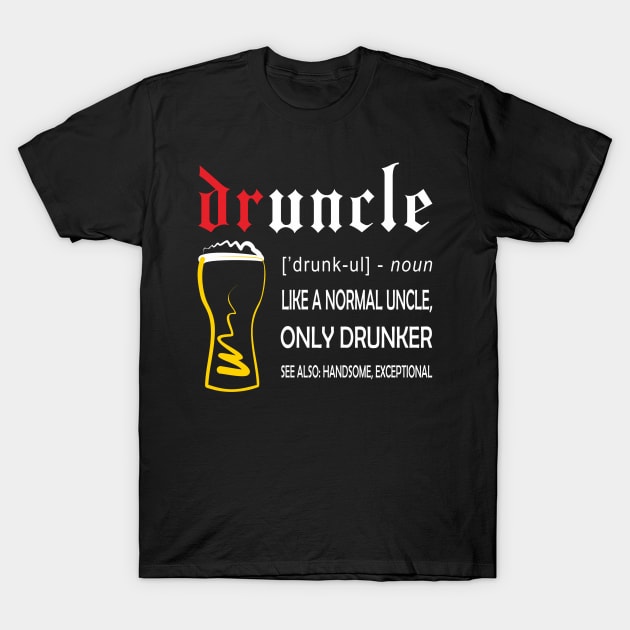 Beer Funny Drunk Uncle T-Shirt by padune